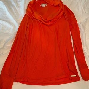 Micheal Kors Orange cowl neck size L